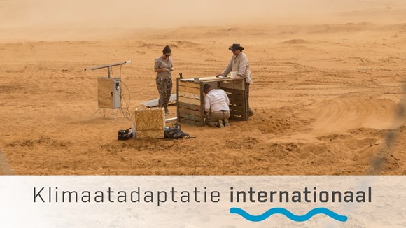Testing an innovation to produce water in the desert using solar energy. Source: https://sunglacier.nl/images